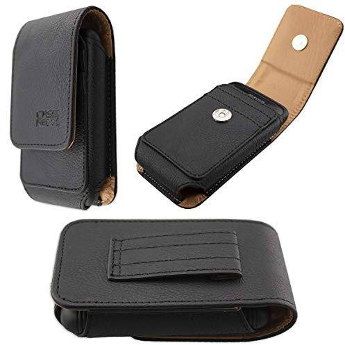 caseroxx Ledertasche mit Gürtelschlaufe für Dexcom G6 Receiver, Tasche (Ledertasche mit Gürtelschlaufe in schwarz)