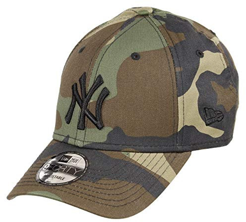 New Era New York Yankees MLB Rear Logo Woodland Camo/Black 9Forty Adjustable Cap - One-Size