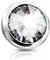 Paula & Fritz® Aufsatz-Dermal Anchor 3 mm Kristall klar 316L Chirurgenstahl 1,6 mm Gewinde Haut-Anker Skin Diver Implantat Kugel