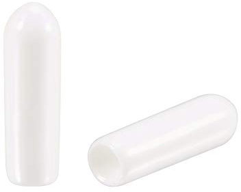 sourcing map 50pcs Rond Caoutchouc Extrémité Capuchons 3mm(1/8) Blanc Vinyle Couvercle Vis Filetage Protecteurs