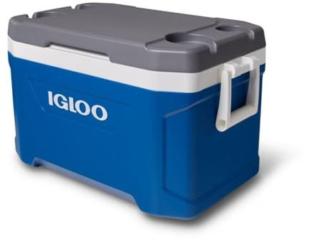 Igloo Latitude 52 - Tragbare Passive Kühlbox 49L - Thermobox - Hält Eiswürfel tagelang gefroren - Kühlbox für Strand, Picknick, Park, Camping - Blau
