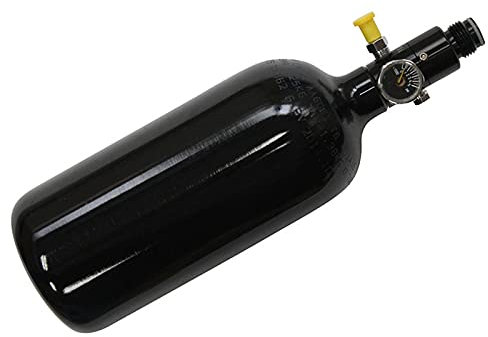 0.74L High Pressure Compressed Air Tank with Silica Gel Grip Cover and Regulator Valve Gauge for Paintball or PCP AirGuns