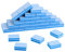 50 Pcs Mini Nail Buffer Blocks 180/100 Grit Sandwich Nail Buffer Washable for Nail Care(Blue)