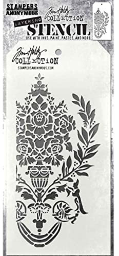 Tim Holtz Schablone, geschichtet, 10 x 21 cm, Wappen