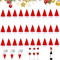 DONGSZQ Mini Weihnachtsmütze, 30 Stück Weihnachtsmütze Besteck, Weihnachtsmütze Tischdeko, Weihnachtsmützen Besteckhalter, für Tasse Besteck Flasche,DIY Xmas Home Party Tischdekoration