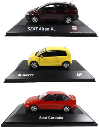 OPO 10 - Lot von 3 Autos 1/43 kompatibel mit SEAT Cordoba SX + MII + Altea XL / SE12+07+04 / SEL36