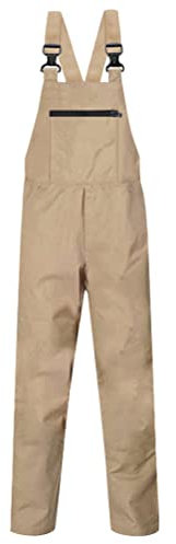 Oanviso Pantaloni con Pettorina da Uomo Classico Salopette da Lavoro Slim Fit Overalls Cargo con Tasche Salopette Combinati Pantalone Lungo Tuta da Lavoro Work Wear Jumpsuit B Kaki XS
