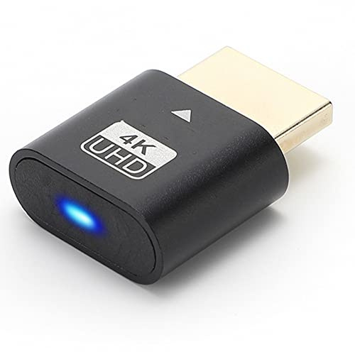 Potadak 1 Stück – kompatibler 4K-Dummy-Stecker – kompatibel mit virtuellem Display Vistual Display Adapter mit LED-Licht für Grafikkarten, PC-Zubehör, Desktop/Laptop C