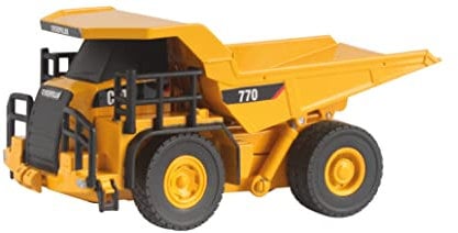 Carrera - 37026004 - CAT RC 770 Muldenkipper I 1:64 Ferngesteuertes Baustellenfahrzeug I Der perfekte Helfer für das Aufräumen nach dem Spielen I Bewegliche Teile I Bis zu 30 min Fahrzeit