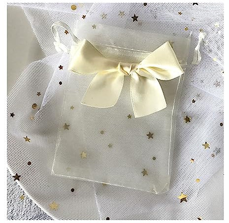 Yurosiay 30 Stück Organzasäckchen Bunt Organzabeutel Mit Satin Schleifen Organzasäckchen Mit Kordelzug Geschenksäckchen Organza Schmuckbeutel Organza Organzabeutel Hochzeit Champagner 11×16cm