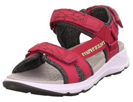 Superfit Mädchen Criss Cross Sandale, Rot Grün 5010, 37 EU Weit