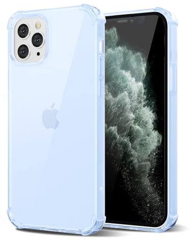 Svanove Svaove for iPhone 11 Pro Max Phone Case Liquid Silicone, Thin Ultra Slim Minimalist Phone Cover, Girly Cute Plain Bright Solid Color Matte Soft Rubber Jelly Gel Plastic TPU Bumper, Sky Blue