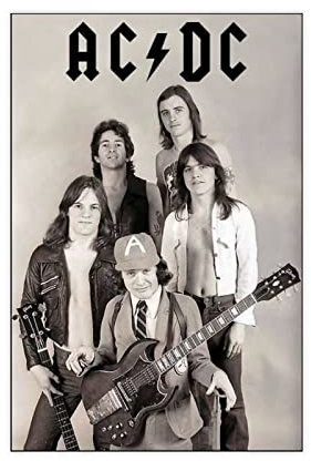 ZOLULA ACDC Rock Band Poster Leinwand Poster Wandkunst Dekor Druck Bild Gemälde für Wohnzimmer Schlafzimmer Dekoration ungerahmt 30 x 45 cm
