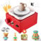 Couleeur Mini Ruota di Ceramica Elettrica,2000 Giri/min Macchina per Ceramica,Con vasca estraibile e piatto girevole da 6/10 cm, strumento per ceramica fai-da-te,rosso