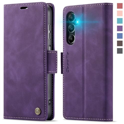 XYGLOW Coque pour Samsung Galaxy A14 5G Etui Housse【RFID Blocage】 Premium en Cuir PU Pochette de Portefeuille Fermeture Magnetique Flip Case Rabat Clapet pour Samsung A14 5G Étui 6,6 Pouces,Violet