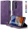 XYGLOW Coque pour Samsung Galaxy A14 5G Etui Housse【RFID Blocage】 Premium en Cuir PU Pochette de Portefeuille Fermeture Magnetique Flip Case Rabat Clapet pour Samsung A14 5G Étui 6,6 Pouces,Violet