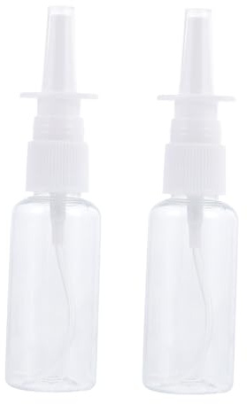 Nasensprühflasche Kunststoff PET 20ml 2 Stück Junge Mädchen mit Deckel | Tragbares Design, Abnehmbarer Aufsatz, für Unterwegs nach Staubkontakt, Transparente Oberfläche