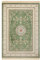 Teppich Boss - Orientalischer Samt-Teppich mit Fransen Antik Negar Grün, Größe:135x195 cm