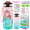MOMSIV Handwerk Geschenke für Mädchen 5 6 7 8 9 10 Jahre, Kinder DIY Trinkflasche Set Spielzeug mit Glitter Diamant Meerjungfrauen Malerei Aufkleber, Wasserflasche Kits für Kindergeburtstag Geschenk