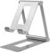 Novstuf Phone Stand, Adjustable Aluminum Phone Tablet Holder Portable Desktop Stand Dock Universal Foldable Cellphone Holder for iPhone iPad Galaxy Samsung Tablets Up to 9.7 In (Silver)