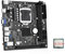 Torribala ITX H61 Desktop Motherboard + I3-2130 CPU LGA 1155 Nero Desktop Board Kit Supporto fino a 16GB DDR3 1600MHz RAM Slot Scheda di Rete 100M