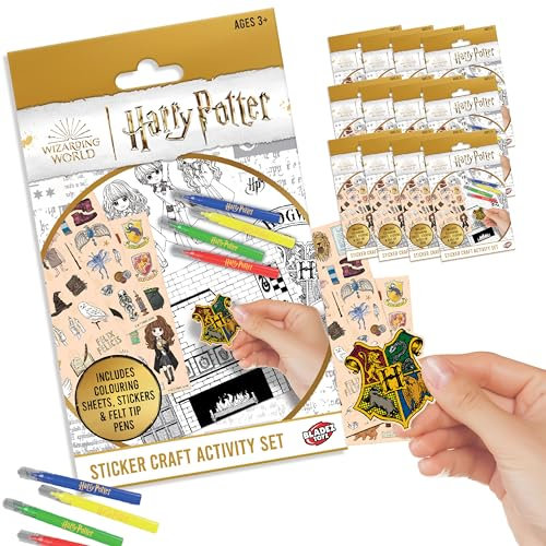 Harry Potter by Bladez Toyz Sticker Set with 50+ Stickers - 12 Pack-Magical Fun for Kids Stickers for Children - Perfect for Party Bags & Gifts - Customise Notebooks & More - Official Licensed Product