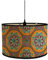 FANSU Retro Lampenschirm fuir Tischlampe, Wandleuchten Dekorative Lampenschirme für Pendelleuchtenschirm Tischlampenschirme Trommel-Lampenschirme Stehlampenschirme (30 * 20cm,Orange)