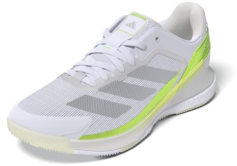 adidas Crazyquick Boost Padel Shoes, Zapatos Mujer, Cloud White/Zero Metalic/Lucid Lemon, 37 1/3 EU