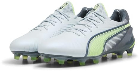 PUMA Mens King Ultimate Launch Adults Firm Ground Football Boots Grey/Yellow 11.5 UK