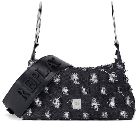 Replay Damen Handtasche mit Tragegriffen, Washed Black 0097 (Schwarz), Einheitsgröße