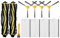 Nilnyvda Kompatibel mit kompatibel mit Tesvor S4 Roboter-Staubsauger, Ersatz, Ersatzteile, Zubehör, Verbrauchsmaterialien, Hauptseitenbürste, Hepa-Filter, Wischpad(Set C)