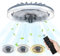 UISEBRT LED Lüfterlicht mit Fernbedienung, 60W Deckenventilator mit Beleuchtung, Dimmbar, 3 Lichtfarben, 4 Windstufen, Leise Ventilatorlampe für Schlafzimmer und Kinderzimmer, Grau Ø31cm