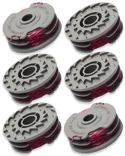 Lolwwglm Strimmer Spool Line Compatible with Flymo Contour 500E Mini/Multi/Power Trim Grass Trimmer,6 Pack Strimmer Spool for Flymo FLY021/513937190 Spools