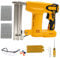 Electric Brad Nailer Cordless Nail Gun Compatible with DEWALT 20V Battery, Electric Stapler Nailer Gun with 1000 Straight Nails and 500 U-Nails for Upholstery, Carpentry, 80 Nails/min (No Battery)