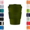 Ecoffee Cup 12oz 350ml Reusable Eco-Friendly 100% Plant Based Coffee Cup with Silicone Lid & Sleeve - Melamine Free & Biodegradable Dishwasher/Microwave Safe Travel Mug (Oberon)