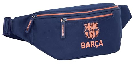 F.C.Barcelona 2. EQUIPACIÓN Gürteltasche mit Außentasche, ideal für Jugendliche und Kinder unterschiedlichen Alters, bequem und vielseitig, Qualität und Widerstandsfähigkeit, 23 x 9 x 12 cm