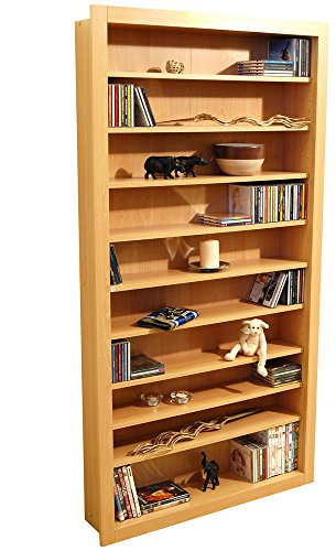 WATSONS BALTIMORE - Large 730 CD / 300 DVD/Blu-ray/Media Storage Shelves - Beech