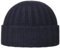 Stetson Surth Kaschmir Wintermütze - hochwertige Wollmütze Damen/Herren - Strickmütze aus 100% Kaschmirwolle - Einheitsgröße 55-60 cm - unifarbene Umschlagmütze Herbst/Winter blau One Size