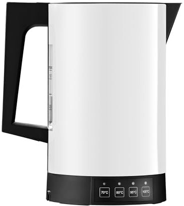 ritter fontana 5 Wasserkocher mit Temperaturwahl, Made in Germany, Weiß