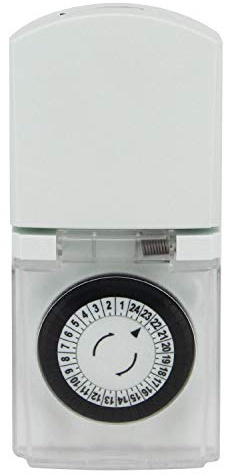 Electraline 58101 Programmatore Timer Giornaliero per Esterno, 16 A, Bianco