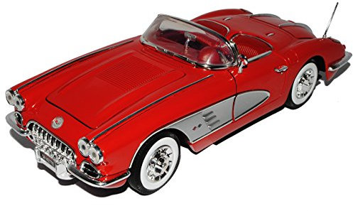 Motormax Chevrolet Chevy Corvette C1 Cabrio Rot 1953-1962 1/18 Modell Auto