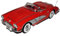 Motormax Chevrolet Chevy Corvette C1 Cabrio Rot 1953-1962 1/18 Modell Auto