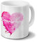 Tasse mit Namen Dornröschen - Motiv Painted Heart - Namenstasse, Kaffeebecher, Mug, Becher, Kaffeetasse - Farbe Weiß