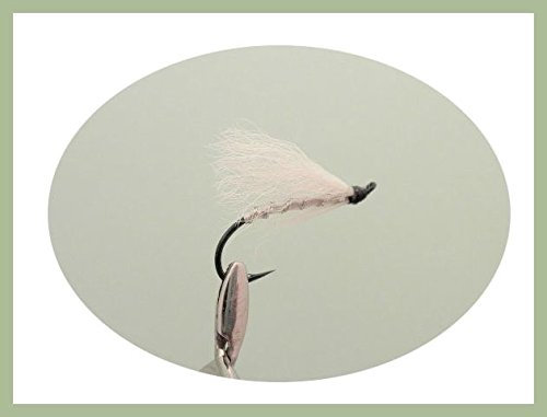 Lachs oder Meerforelle Fliegen, 6 Pack Single Haken Polar Whites, Auswahl von Größen,
