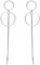 MYA art Damen Ohrringe Ohrstecker 925 Sterling Silber Ringe Kreis Offen Anhänger mit Stab Hängend in geometrische Formen Ohrhänger Modern XXL MYASIOHR-83