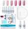 Gel Nail Polish Starter Kit, Speed Curing 48W Professional LED lamp Base Top Coat Set & 6 Colours, Manicure Tools Popular Nail Art Designs by Vishine #03