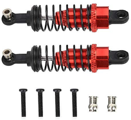 RC Auto Stoßdämpfer, 1 Paar 65mm Metall Stoßdämpfer Dämpfer für 1:18 RC Modellauto Ersatzteile Zubehör (rot)