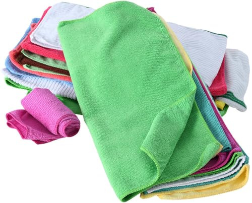 OXFORD Bag of Rags 1kg Assorted Microfibre Cloths, Ideal for Motorcycle, Car, Caravan etc OX251, Black