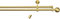 Rollmayer elegant und modern metall Gold Matt Vorhangstange/Gardinenstange Ø 19mm Rohr (320cm Kugel, im Gold Matt, 2-läufig) verschiedene Größen und Endstücken. Ohne Ringe!