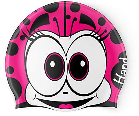 HAND SPORT Coccinella, Cuffia in Silicone, Cuffia Piscina, Cuffia Nuoto, Taglia Unica (Fucsia)